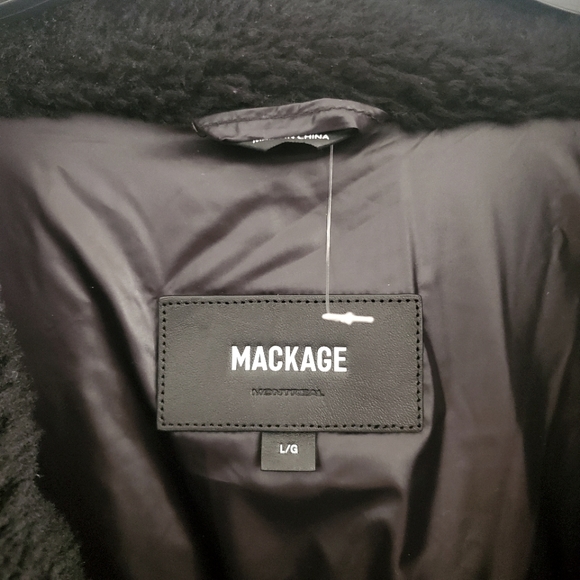 Mackage Rune Sherpa Moto Down Puffer Jacket L - Picture 9 of 9